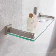 New Modern Bathroom Stainless Steel Silver Floating Glass Shelf Brackets 2605